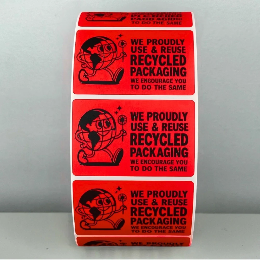Recycled Packaging Stickers – Eco Friendly Labels for Shipping and Orders